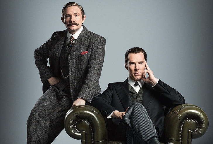 Sherlock Holmes, Benedict Cumberbatch, Martin man, HD wallpaper