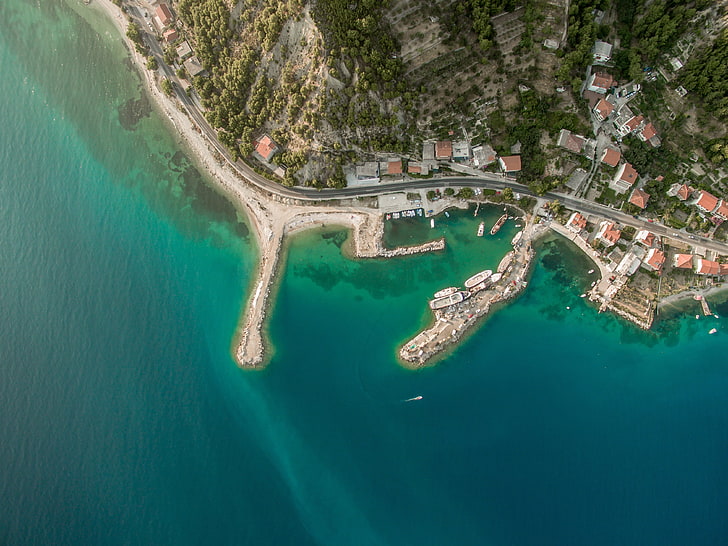 aerial view photography of seashore during daytime, nature, beach