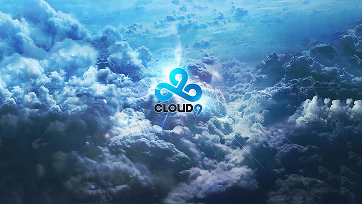 Cloud9 logo, video games, Counter-Strike: Global Offensive, clouds