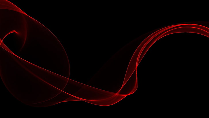 red smoke 3D wallpaper, wave, lines, light, abstract, backgrounds