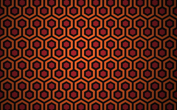 pattern, abstract, hexagon, The Shining, Stanley Kubrick, full frame