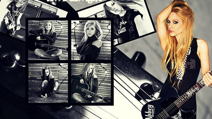 Photo of Avril Lavigne With Guitar, music, single, celebrity, HD wallpaper