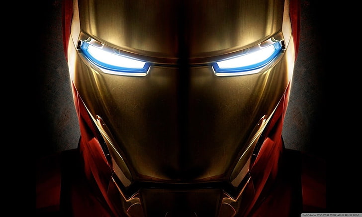 Iron Man digital wallpaper, indoors, illuminated, lighting equipment, HD wallpaper
