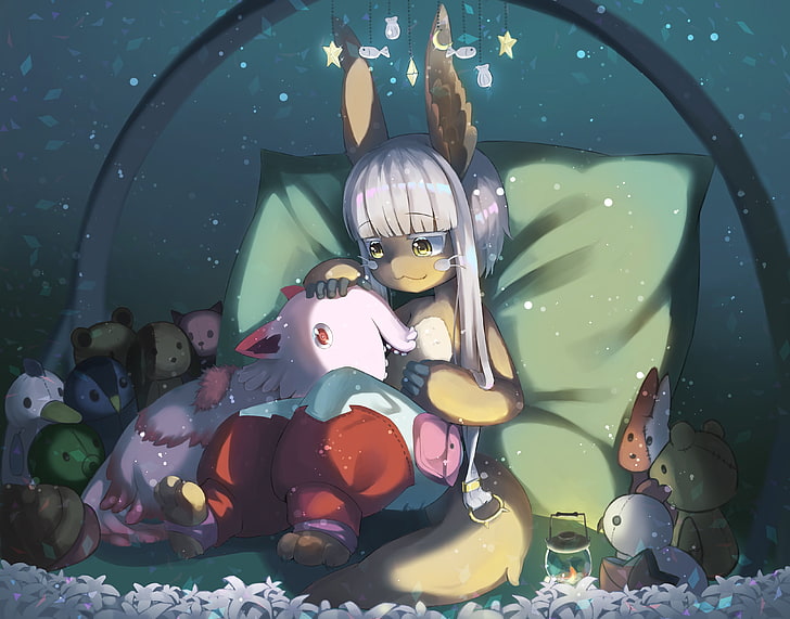 blue and pink Minnie Mouse themed backpack, Made in Abyss, Nanachi (Made in Abyss), HD wallpaper