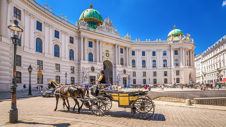 Building, Hofburg, Palace, Vienna, architecture, building exterior, HD wallpaper