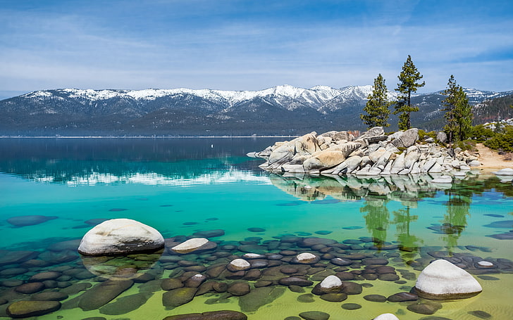 Lake Tahoe In October Nevada United States Landscape Wallpaper Hd 3840×2400