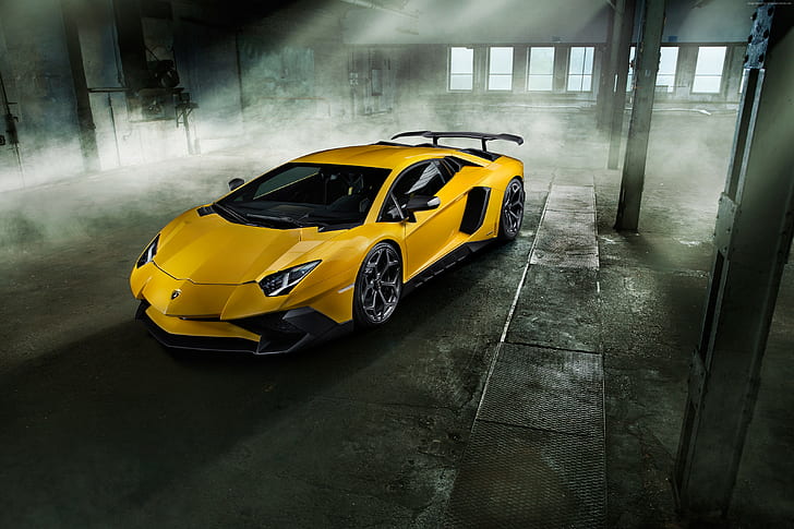 yellow, supercar, Novitec Torado, Lamborghini Aventador LP 750-4 Superveloce, HD wallpaper