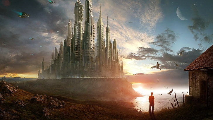 city, Future area, Futuristic City, HD wallpaper