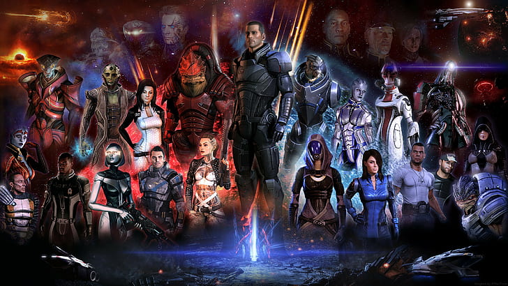 Mass Effect, Ashley Williams, Commander Shepard, EDI (Mass Effect), HD wallpaper
