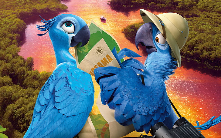 HD wallpaper: rio, movies, birds, animated movies, hd, blue, macaw, parrot  | Wallpaper Flare