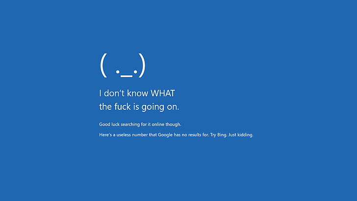 Windows 10, errors, Windows Errors, humor, Emoji, blue, Microsoft HD wallpaper
