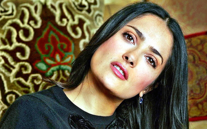 Actresses, Salma Hayek, HD wallpaper