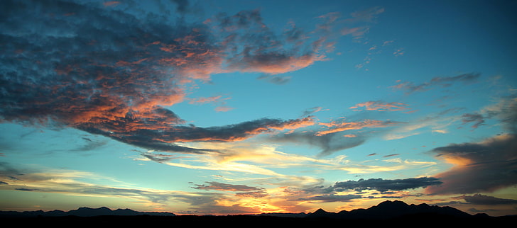 clouds, sky, red sky, sunset, sunrise, cloud - sky, scenics - nature, HD wallpaper