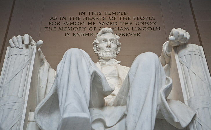 Abraham Lincoln Memorial Washington D.C., Abraham Lincoln statue, HD wallpaper