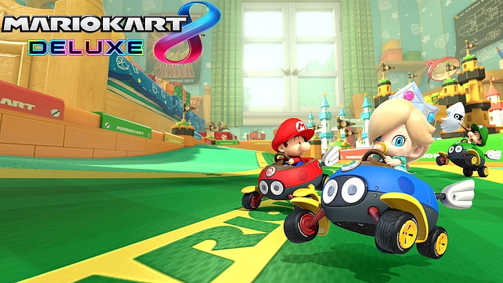 Mario, Mario Kart 8 Deluxe, Luigi, Rosalina (Mario), HD wallpaper