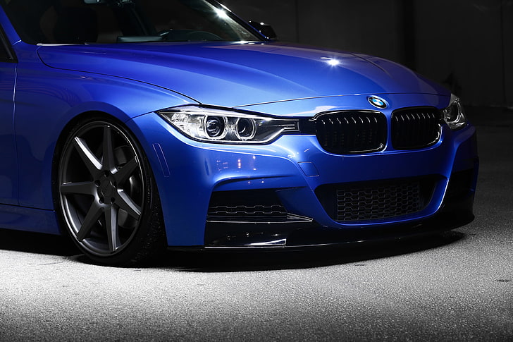 blue BMW car, disk, 335i, front, F30, Sedan, 3 Series, mode of transportation, HD wallpaper