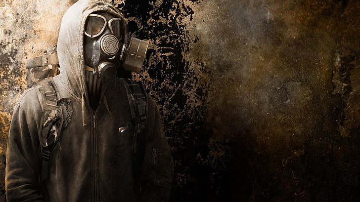 men's gray smoking mask, gas masks, apocalyptic, one person, clothing, HD wallpaper