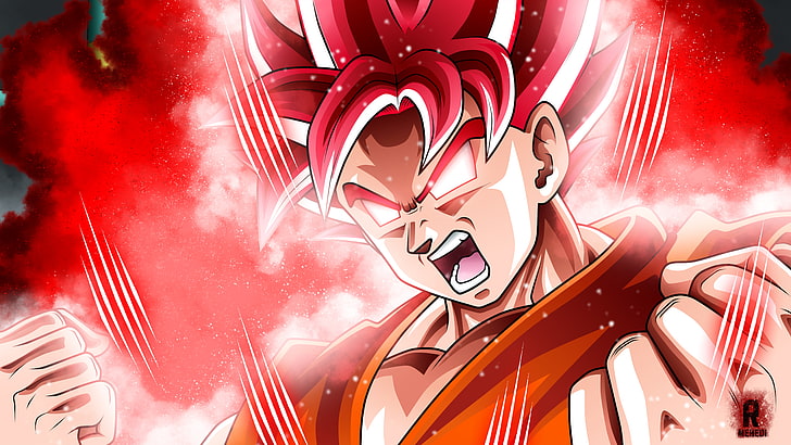 Goku from Dragonball, Dragon Ball Super, Son Goku, Super Saiyan God, HD wallpaper