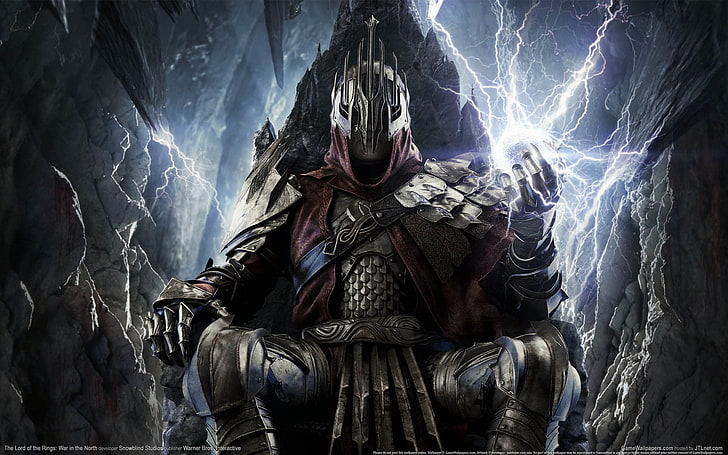 warrior wallpaper, rocks, magic, armor, the Lord of the rings
