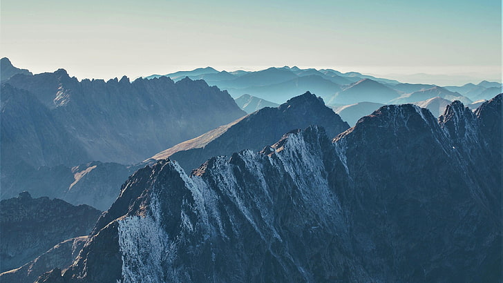 mountain range, ridge, sky, arête, high tatras, massif, slovakia, HD wallpaper