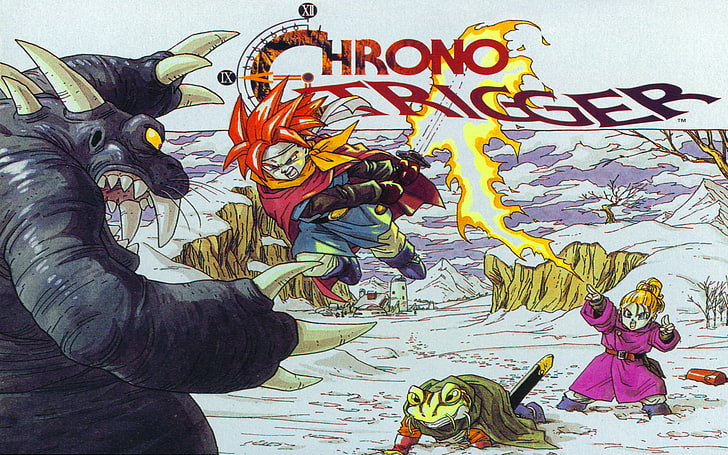 Chrono Trigger clip-art, SNES, JRPGs, video games, fantasy art, HD wallpaper