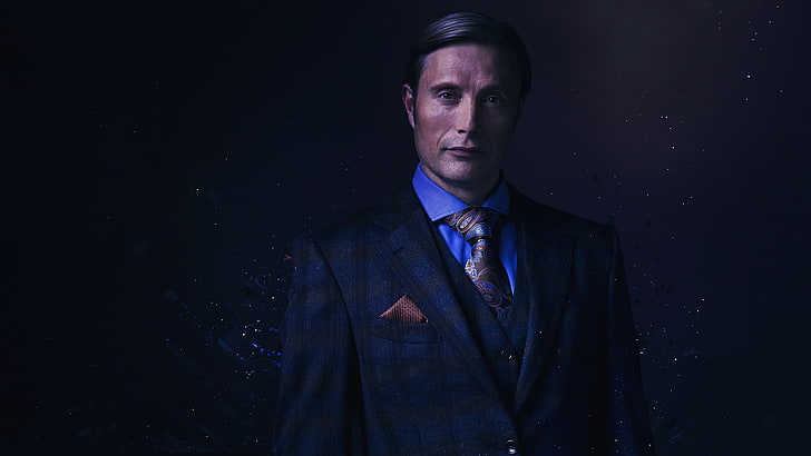 Hannibal, Mads Mikkelsen, NBC, TV, one person, looking at camera, HD wallpaper