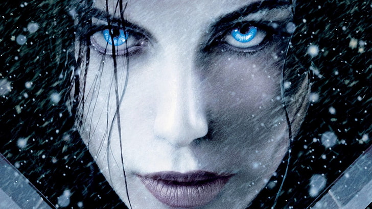 woman's face, movies, Underworld, Kate Beckinsale, young adult