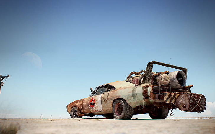 Dodge Daytona Rust Mad Max HD, mad max movie, cars, HD wallpaper