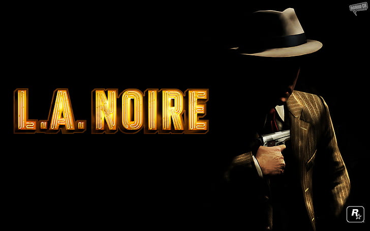 L.A. Noire Black HD, video games, HD wallpaper
