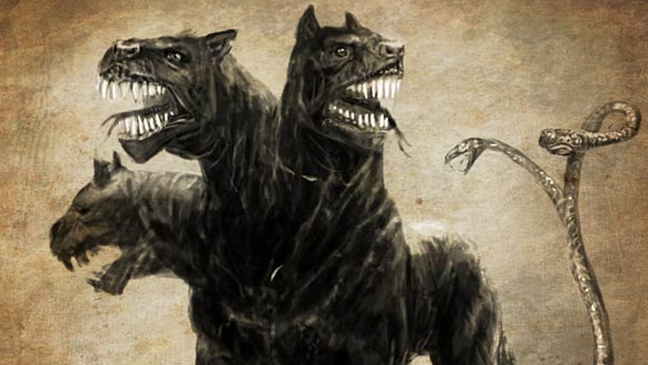 HD wallpaper: three-headed black monster animal and two-headed gray snake,  Fantasy Animals | Wallpaper Flare