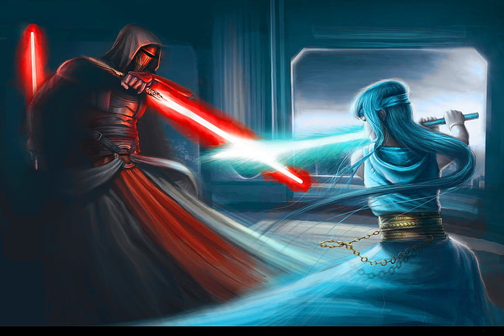two characters illustration, Star Wars, Star Wars Knights of the Old Republic II