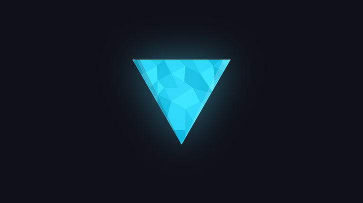 Geometric triangle - Blue, blue triangle clip art, Aero, Vector Art, HD wallpaper