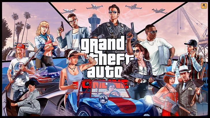 Hd Wallpaper Gta Online Poster Rockstar Grand Theft Auto Rockstar Games Wallpaper Flare