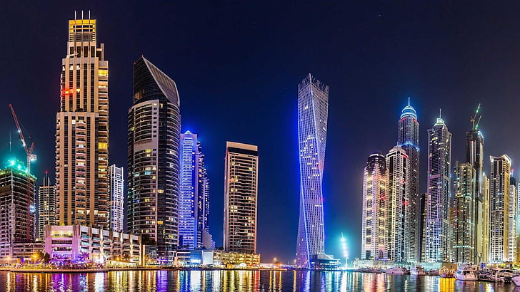 dubai, illuminated, asia, united arab emirates, downtown, daytime