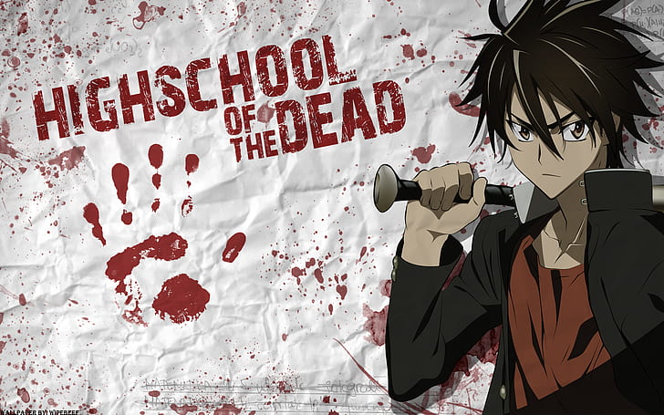 High School of the Dead Anime Blood HD, cartoon/comic