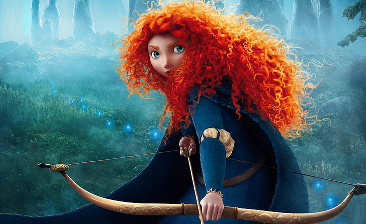 Brave, Brave Miranda, Cartoons, Disney, pixar, 2012, princess merida, HD wallpaper