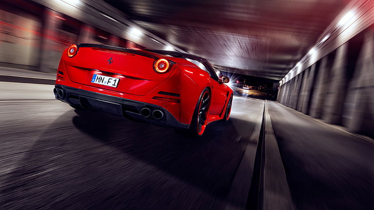 Ferrari California T N-largo, Novitec Rosso, red, supercar 2016, HD wallpaper