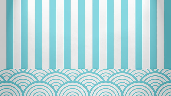 Stripe, Blue and White, Pattern, HD wallpaper
