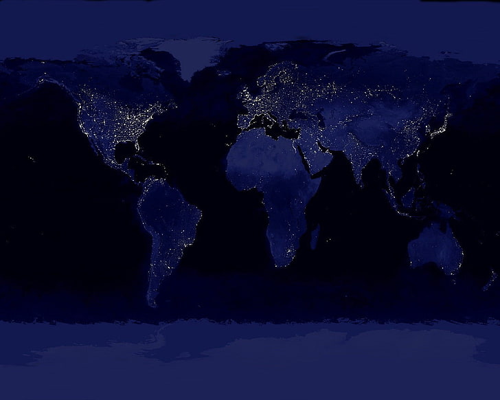 map, space, night, planet - space, nature, planet earth, satellite view