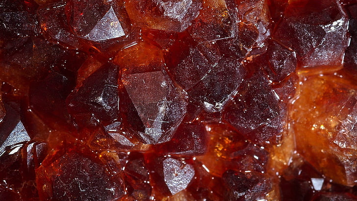 orange crystal, stones, red, yellow, backgrounds, close-up, full frame