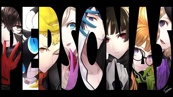 Persona, Persona 5, Anime, Ann Takamaki, Futaba Sakura, Goro Akechi, HD wallpaper