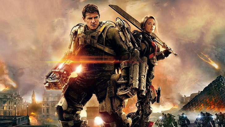 Movie, Edge Of Tomorrow, Emily Blunt, Tom Cruise, men, government, HD wallpaper