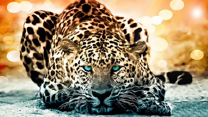 jaguar, art, digital, 3d, big cat, wild
