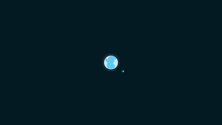 round blue and teal illustration, simple, Earth, minimalism, simple background