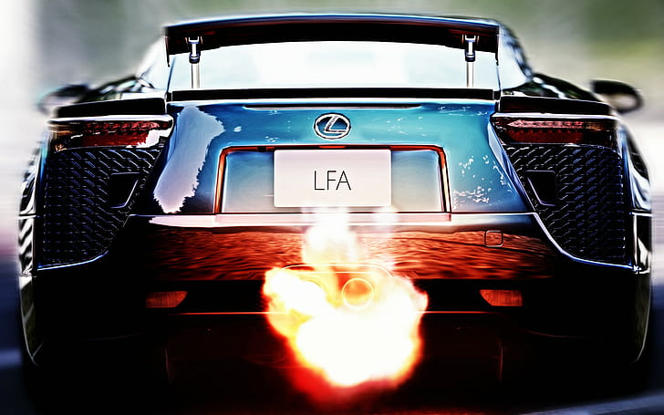 Lexus LFA Fire Flame HD, cars, HD wallpaper
