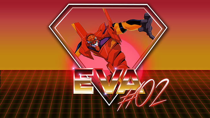 Neon Genesis Evangelion, EVA Unit 02, anime, HD wallpaper