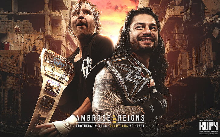 wwe roman reigns dean ambrose wrestling, smiling, happiness