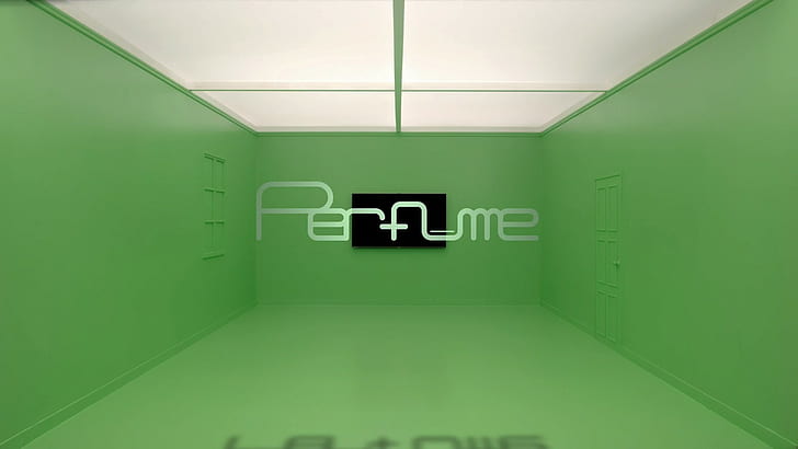 Perfume (Band), room, geometry, J-pop, empty, logo, HD wallpaper