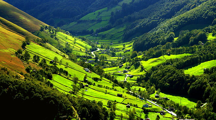 green mountains under blue sky during day time, cantabria, cantabria, HD wallpaper
