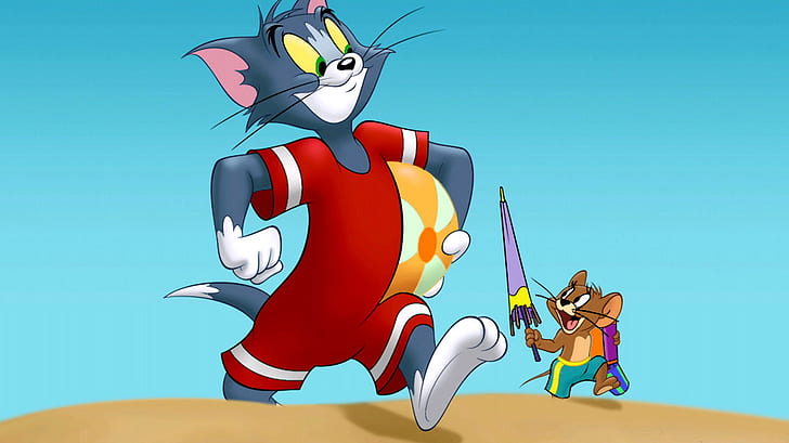 Tom And Jerry, Cartoons, Mouse, Cat, Comedy, Chasing, tom and jerry illustration, HD wallpaper